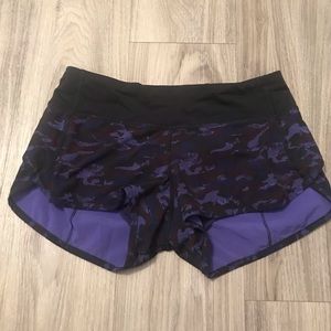 Lululemon Purple Camo Shorts